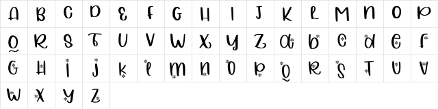 Christmas Love Forever Regular  glyph index