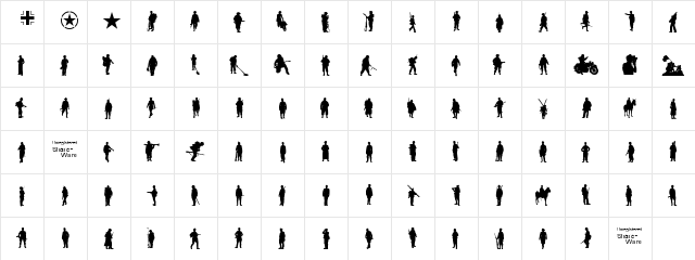 SoldierWW2 Regular  glyph index