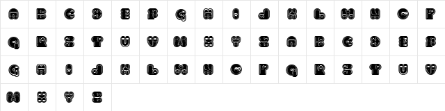 Computer Book Regular  glyph index