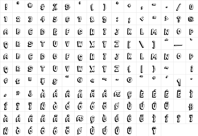 Pavement Logger  glyph index