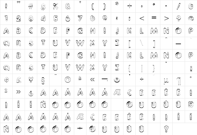 Paper Clip Outline Regular  glyph index