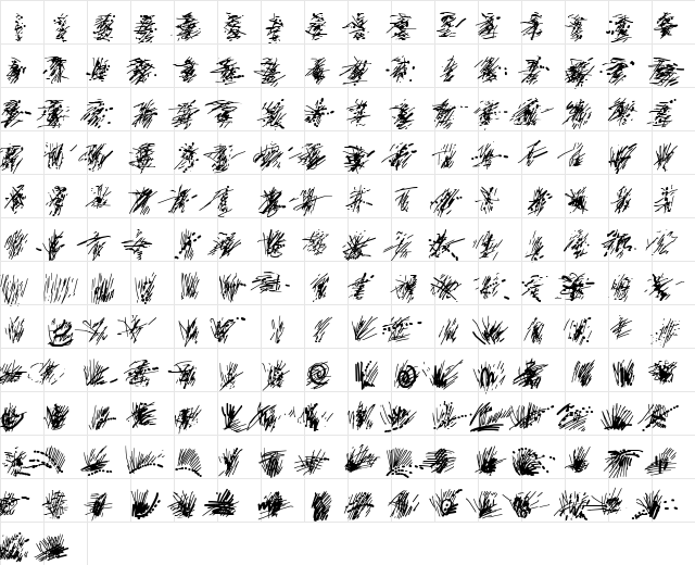 Pollock5C Regular  glyph index