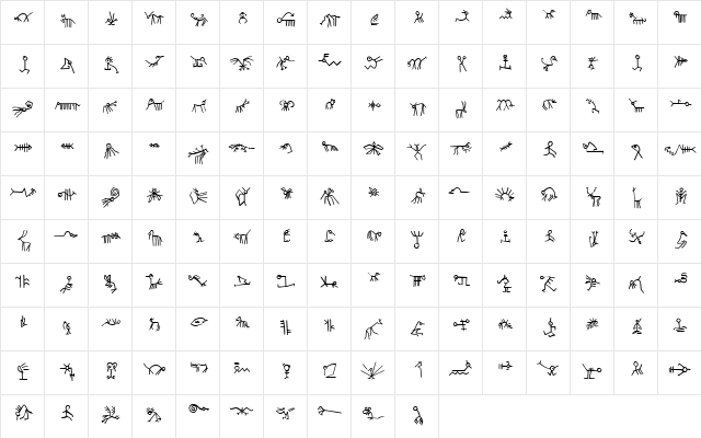 Tierfreund Medium  glyph index