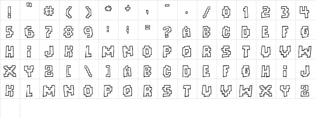 Freaks of Nature Regular  glyph index