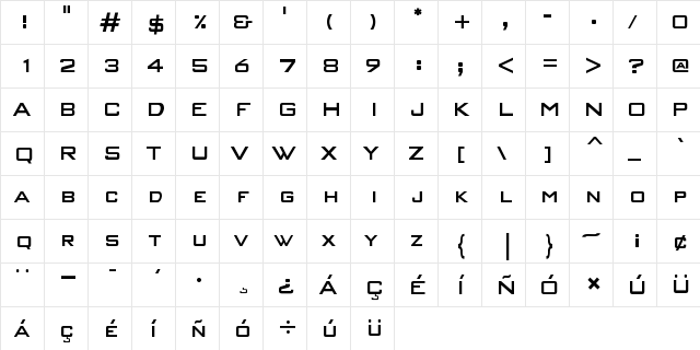 NEW ACADEMY NEW ACADEMY  glyph index
