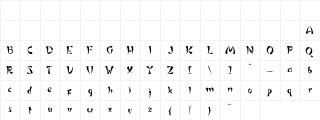 Suchow Demo Regular  glyph index