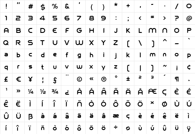 FIFA 2006 Regular Regular  glyph index