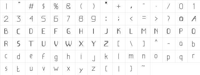 Be Lati Regular  glyph index