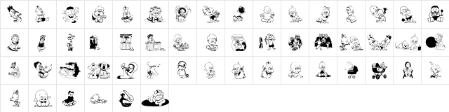 ChildrenBats Regular  glyph index