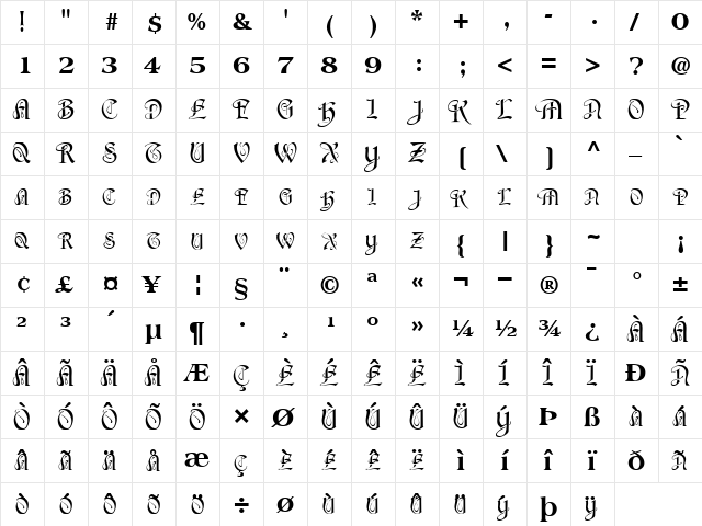 CollingswoodSCapsSSK Regular  glyph index
