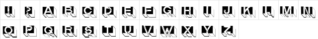 LetterBuildings Regular  glyph index