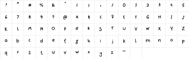 Asli Yang Ada Badaknya Regular  glyph index