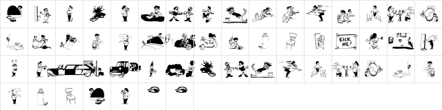 Jokers Regular  glyph index