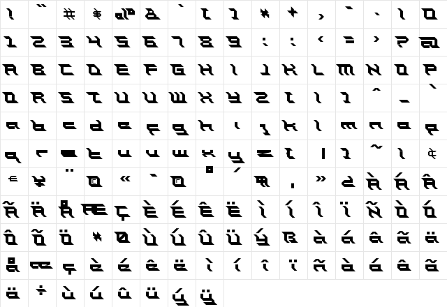 Connect Plain  glyph index