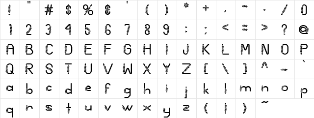 AC1-Holly Regular  glyph index