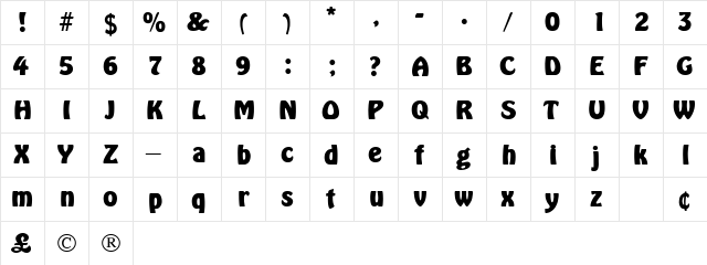 Loblolly Display SSi Regular  glyph index