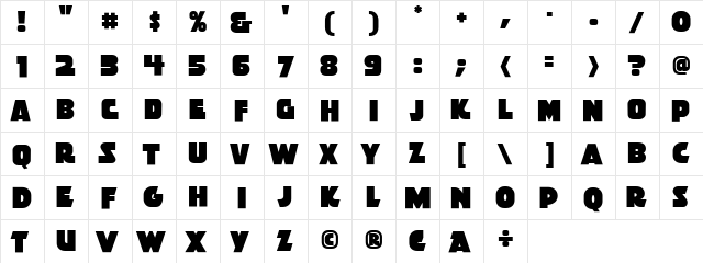CCStormtrooper Medium  glyph index