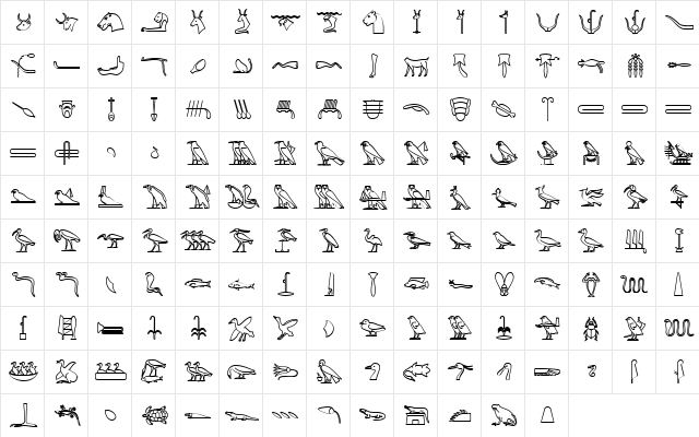 GlyphBasicB Bold  glyph index