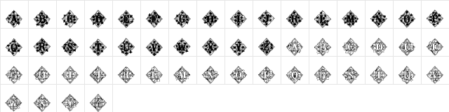 JFIvyLace Regular  glyph index