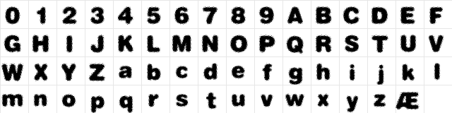 Dephunked (BRK) Regular  glyph index