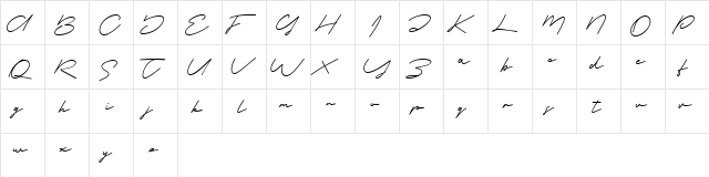 Carols Night Free Regular  glyph index