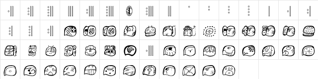 Wuuj Regular  glyph index