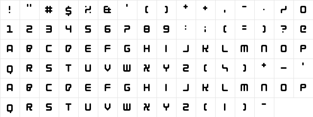 Cybercrime 2004 Regular  glyph index