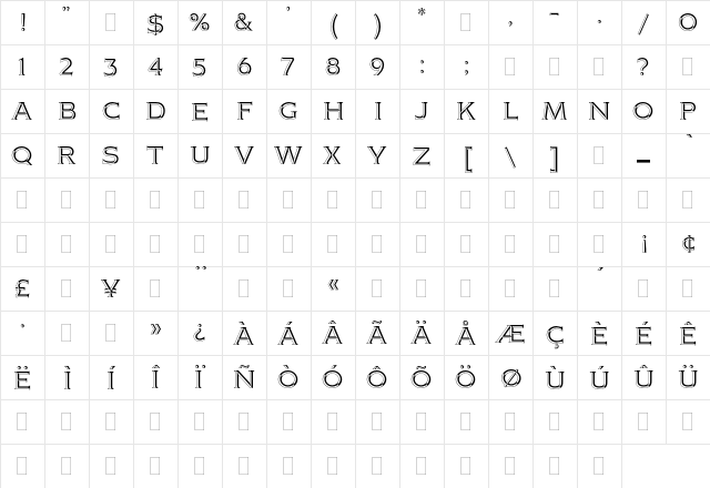 Citation Plain  glyph index