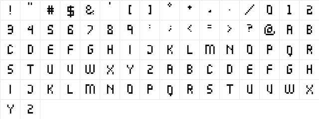 The Morgue Regular  glyph index