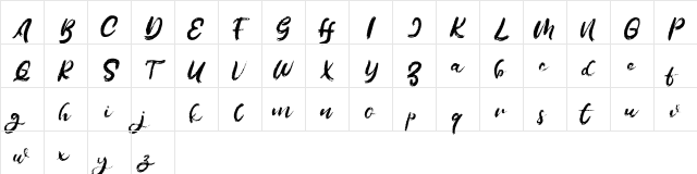 Melage FREE Regular  glyph index