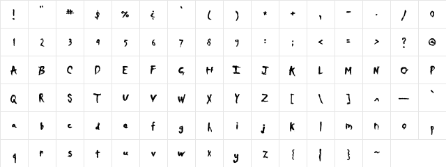 Daubmark Book  glyph index