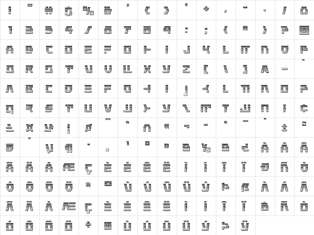 Command Override Chrome Regular  glyph index