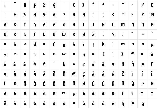 Vigilance BRK Normal  glyph index