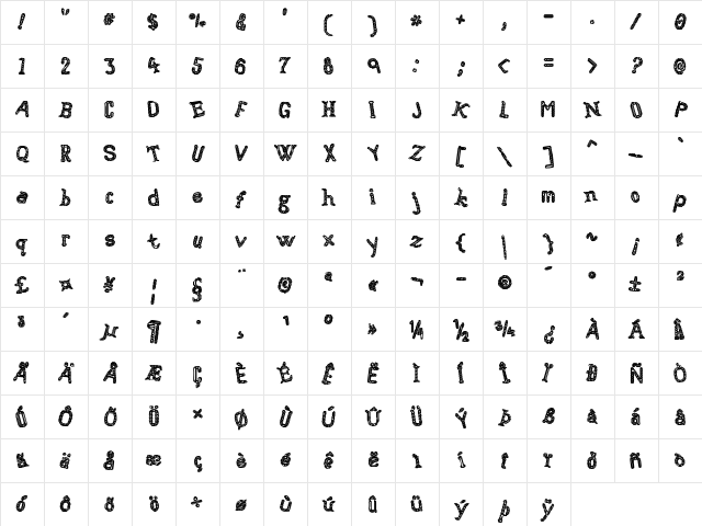 Counterproductive Regular  glyph index