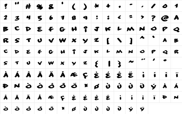 No consequence Regular  glyph index