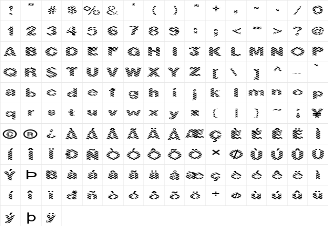 FZ JAZZY 36 STRIPED EX Normal  glyph index