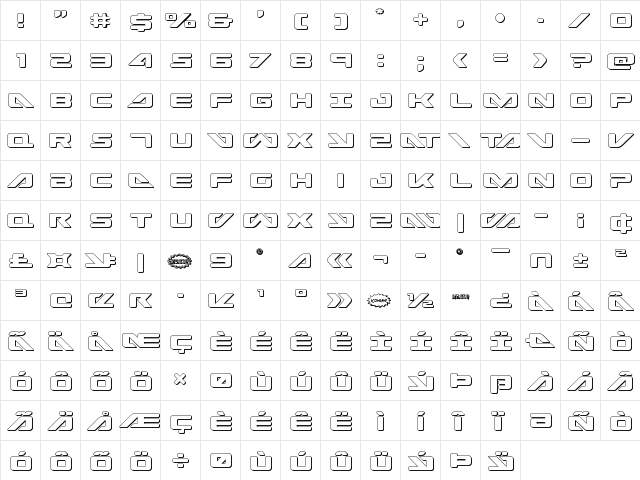 Sea-Dog Outline Outline  glyph index