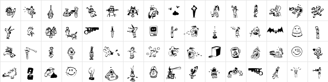 AIMoreHeds Regular  glyph index