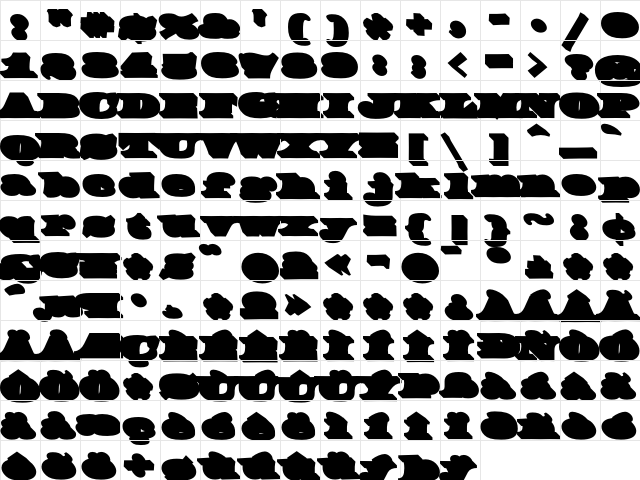 FederalSix Bevel  glyph index