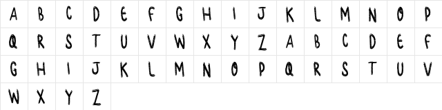 Momo And Coco Regular  glyph index