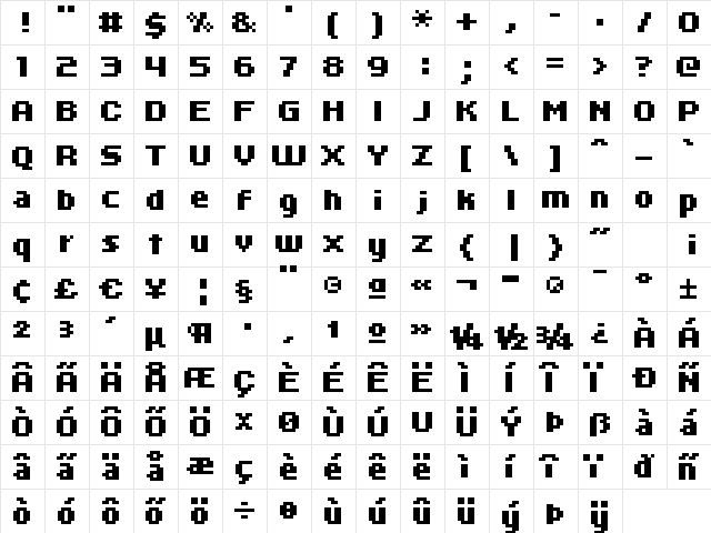 kroeger 06_66 Regular  glyph index