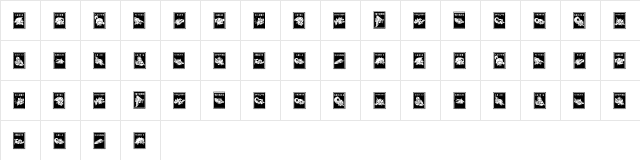 Perangko Wayang Regular  glyph index