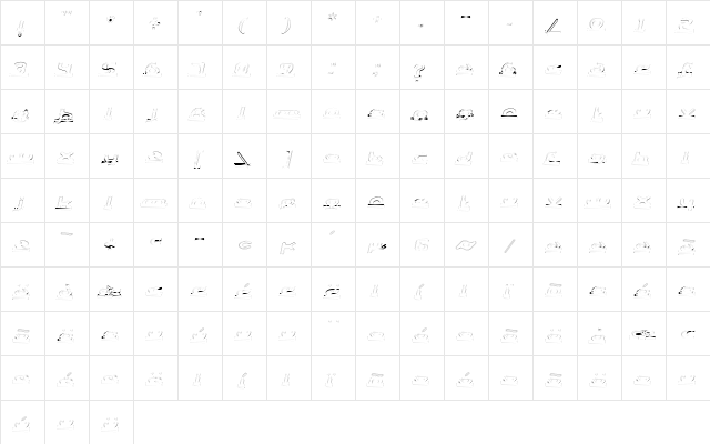 Echoplex Medium  glyph index