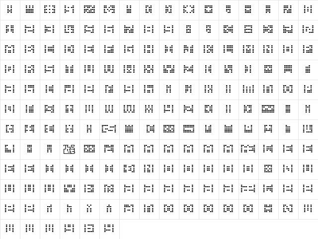 Pica Hole - MRST Regular  glyph index