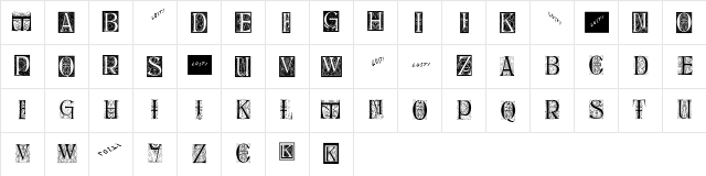 DelitschInitialen Regular  glyph index
