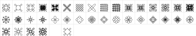 Bordado File Alagoano Light Regular  glyph index