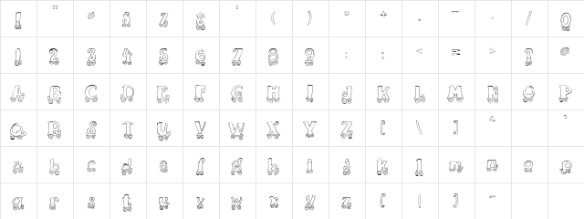 CK Wheelin' Regular  glyph index