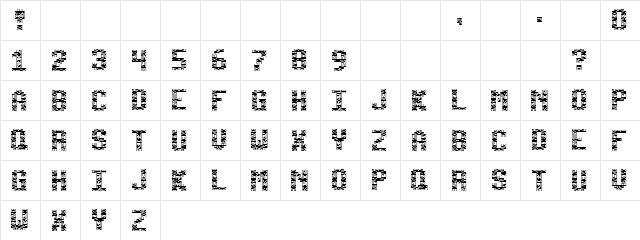 Con Fusion Regular  glyph index