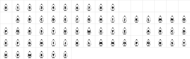 101! Countdown ta Blast Off! Regular  glyph index