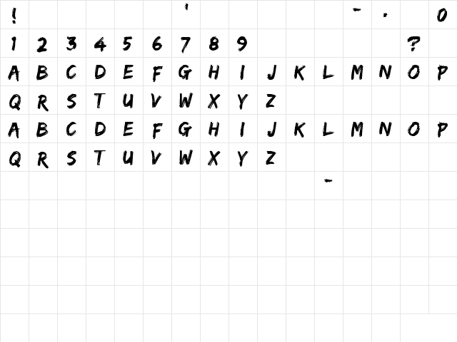 Edo Regular  glyph index